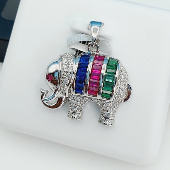 "925 Sterling Silver Cubic Zirconia Pendant, UU1P6A6034 - Picture 5 of 9